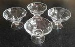 set van 4 dessert schaaltjes - glas op voet, Ophalen of Verzenden, Overige stijlen, Glas, Schaal of Schalen
