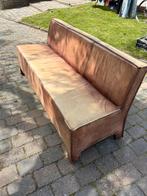 Leuk leren bankje voor eethoek, Huis en Inrichting, Ophalen, Gebruikt, 150 tot 200 cm, Driepersoons