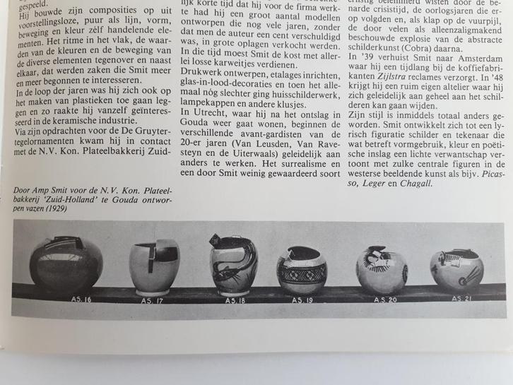 Amp Smit, Plateelbakkerij Zuid Holland, 1929, AS 19, Antiek en Kunst, Antiek | Keramiek en Aardewerk, Ophalen of Verzenden