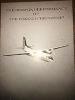 Fokker F27 Friendship Rises Performance brochure/folder 1961, Ophalen of Verzenden, Zo goed als nieuw, Boek of Tijdschrift
