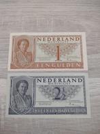 Setje UNC biljetten 1 en 2,5 gulden 1949, muntbiljet, Postzegels en Munten, Ophalen of Verzenden