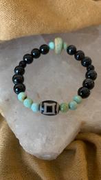 Git jet turkoois beschermt aura straling healing magie uniek, Ophalen of Verzenden, Nieuw, Blauw, Met edelsteen