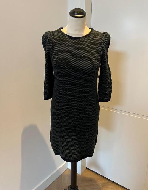 ZGAN groen zwart gebreid COS jurk stretch XS 34 pofmouw, Kleding | Dames, Jurken, Zo goed als nieuw, Maat 34 (XS) of kleiner, Groen