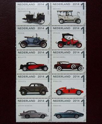 NL autos 10 zegels Oldtimers Frankeergeldig Tarief 1 2014  beschikbaar voor biedingen