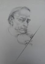 portrettekening violist Yehudi Menuhin (1916-1999), Antiek en Kunst, Kunst | Schilderijen | Klassiek, Ophalen of Verzenden
