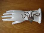 Cuff antiek verzilverde brede armband besteksieraad., Sieraden, Tassen en Uiterlijk, Ophalen of Verzenden, Gebruikt, Zilver, Zilver