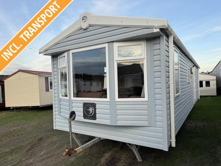 Onderhoudsarm winterhard chalet uit 2015 3x10 m met CV!, Caravans en Kamperen, Stacaravans