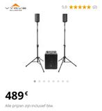 Mizar bluetooth actieve PA speakerset, Muziek en Instrumenten, Ophalen, Zo goed als nieuw, Minder dan 500 watt