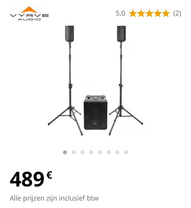 Mizar bluetooth actieve PA speakerset, Muziek en Instrumenten, Versterkers | Keyboard, Monitor en PA, Zo goed als nieuw, Minder dan 500 watt