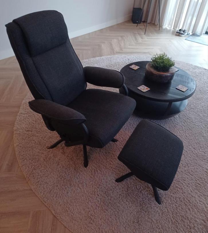 Relaxfauteuil Vincent Leen Bakker., Huis en Inrichting, Fauteuils, Zo goed als nieuw, Metaal, Stof, 50 tot 75 cm, Ophalen