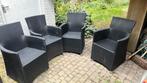 Tuinstoelen, Tuin en Terras, Tuinsets en Loungesets, Ophalen, Kunststof, Gebruikt, 6 zitplaatsen