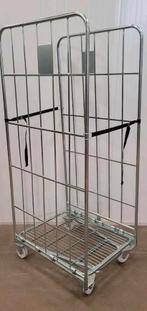 Kar rolcontainer rolkar magazijnwagen trolley transportkar, 100 liter of meer, Ophalen of Verzenden, Zo goed als nieuw, Transportkar