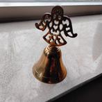 Koper messing tafelbel met engeltje 11 cm, Antiek en Kunst, Ophalen of Verzenden