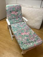 Hartman inklapbare Ligbed wit, Tuin en Terras, Ophalen, Zo goed als nieuw, Kunststof