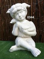 Meisje met eendje., Tuin en Terras, Tuinbeelden, Ophalen, Nieuw, Beton, Mensenbeeld