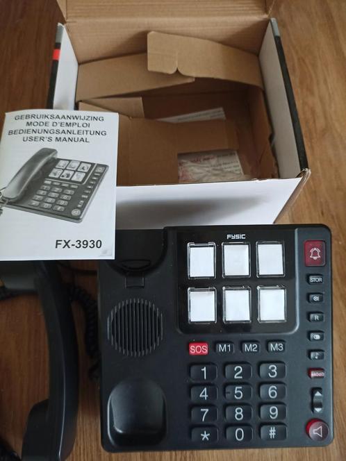Fysic FX-3930 Seniorentelefoon grote toetsen, Telecommunicatie, Vaste telefoons | Handsets en Draadloos, Gebruikt, 1 handset, Ophalen of Verzenden