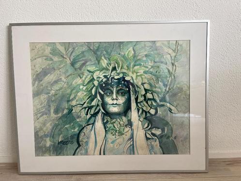 schilderijen, Huis en Inrichting, Woonaccessoires | Schilderijen, Tekeningen en Foto's, Zo goed als nieuw, Schilderij, 50 tot 75 cm