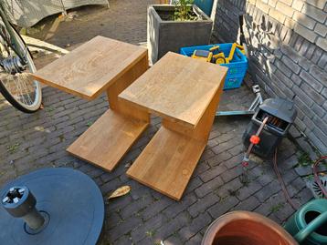 Houten Bijzettafels - Set van 2 beschikbaar voor biedingen