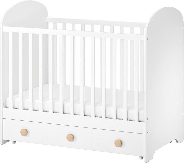 Ikea Gonatt Meegroei Ledikant incl matras, Kinderen en Baby's, Babywiegjes en Ledikanten, Zo goed als nieuw, Ledikant, Ophalen