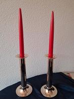 Set van 2 vintage zilveren kandelaars, Antiek en Kunst, Ophalen of Verzenden, Overige materialen