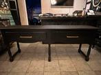 Zwarte dressoir/bijzettafel croco, Ophalen, Zo goed als nieuw, 25 tot 50 cm