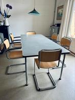 Gispen tafel, model 515, eettafel of werktafel of beide!, Huis en Inrichting, Gebruikt, 200 cm of meer, Vijf personen of meer