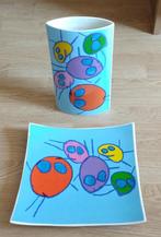 Henk Gasthuis 2005 Schoonhoven, vaas en schaal, volgnr 35, Huis en Inrichting, Overige kleuren, Aardewerk of Porselein, Ophalen of Verzenden