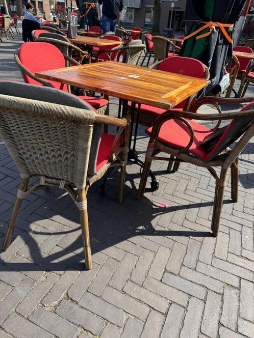 Terras tafels en stoelen, Zakelijke goederen, Horeca | Meubilair en Inrichting, Meubilair, Gebruikt, Ophalen of Verzenden