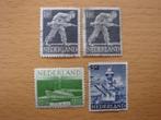 Bevrijding 4x NVPH 428, 429 en 431, Postzegels en Munten, Postzegels | Nederland, Na 1940, Ophalen of Verzenden, Gestempeld