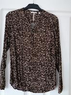 Leuke tijgerprint blouse, Ophalen of Verzenden, Zo goed als nieuw, Maat 38/40 (M), Bruin
