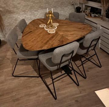 Trivero Eettafel + 6 Drago Stoelen - Zo Goed Als Nieuw! beschikbaar voor biedingen