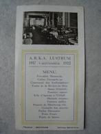Menukaart Trianon Amsterdam 1922, Boeken, Geschiedenis | Stad en Regio, Ophalen of Verzenden, Zo goed als nieuw, 20e eeuw of later