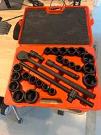 Ratelset dopsleutels 22 t/m 50 mm, Ophalen of Verzenden, Zo goed als nieuw