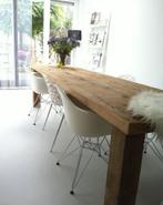 Handgemaakte oud eiken eettafel – 300 cm, Huis en Inrichting, Tafels | Eettafels, Ophalen, Eikenhout, 200 cm of meer, 50 tot 100 cm