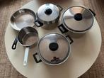 Pannenset: Kookpannen, Steelpan & Koekenpan, Huis en Inrichting, Keuken | Keukenbenodigdheden, Ophalen of Verzenden, Gebruikt