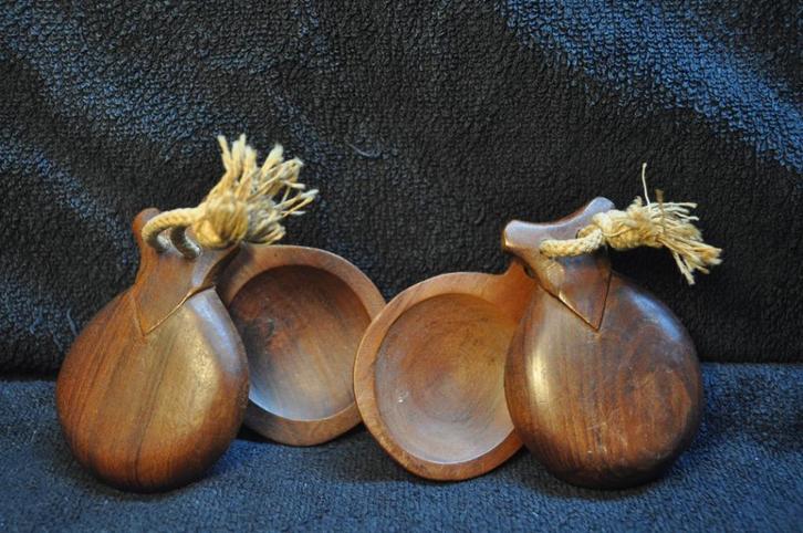 castagnetten (hout), Muziek en Instrumenten, Percussie, Zo goed als nieuw, Overige soorten, Ophalen of Verzenden