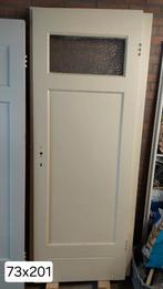 Paneeldeur jaren 30 jaren 50, Doe-het-zelf en Verbouw, Deuren en Horren, Ophalen, Gebruikt, Binnendeur, 200 tot 215 cm
