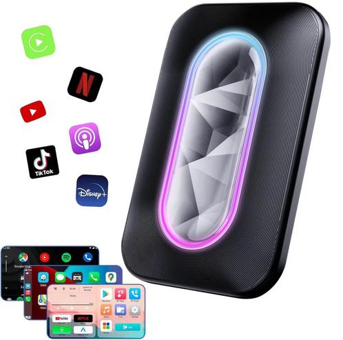 Draadloos Carplay Box, Netflix, Youtube, IPTV in de auto, Auto diversen, Autoradio's, Nieuw, Verzenden
