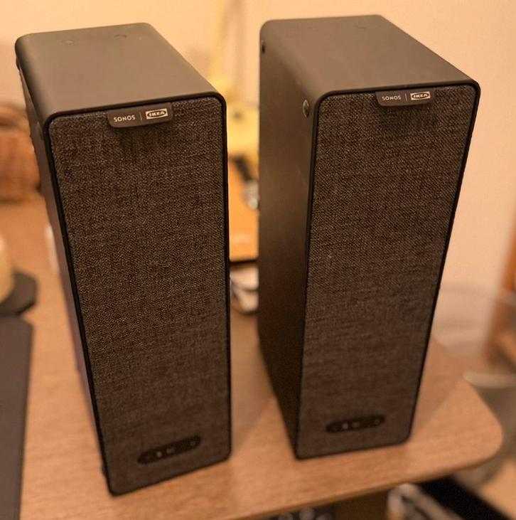 2x Sonos Symfonisk boekenplank wifi speaker zwart compleet, Audio, Tv en Foto, Luidsprekers, Zo goed als nieuw, Front, Rear of Stereo speakers