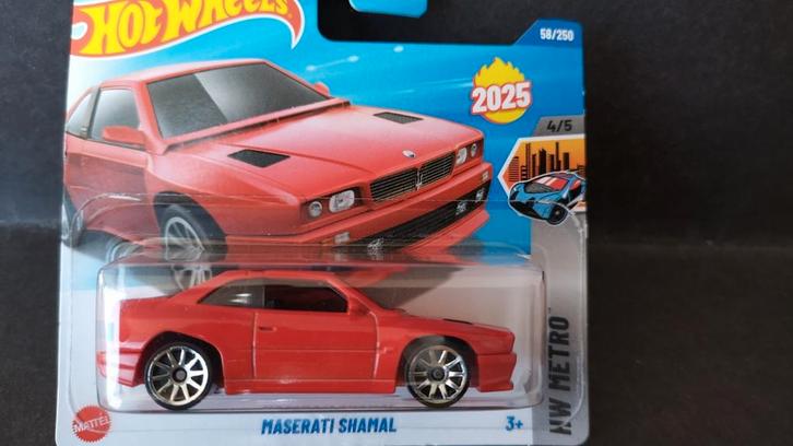 Maserati Shamal 1:64 3inch Hotwheels Pol, Hobby en Vrije tijd, Modelauto's | Overige schalen, Nieuw, Auto, Ophalen of Verzenden