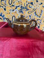 GEGLAZUURD AARDEWERKEN THEE/KOFFIE POTJE., Ophalen of Verzenden, Zo goed als nieuw