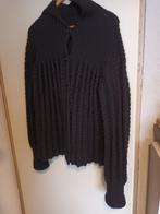 Zwart gebreid handgemaakt wollen vest mt 52. zwangerschap ?, Zwart, Trui of Vest, Maat 46/48 (XL) of groter, Ophalen of Verzenden