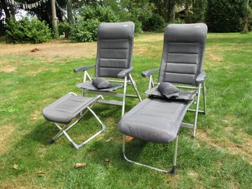 Crespo campingstoelen met voetenbankje en hoofdkussen beschikbaar voor biedingen
