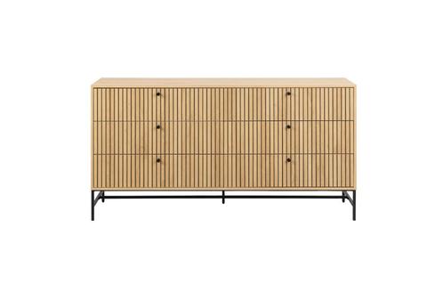by fonQ Lamina Ladekast - 6 Lades Eiken | Van €499, nu, Huis en Inrichting, Kasten | Ladekasten, Nieuw, Minder dan 100 cm, 50 tot 100 cm