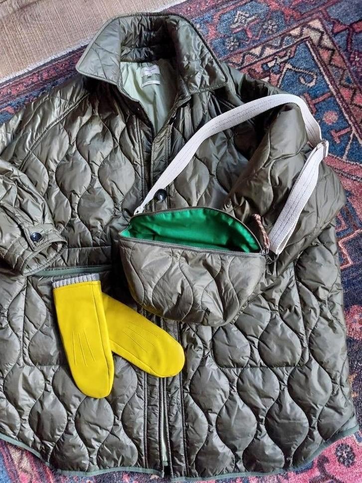 Bellerose jas, crossbody tas & kek hoedje & lederen handsc, Kleding | Dames, Jassen | Winter, Nieuw, Maat 38/40 (M), Overige kleuren