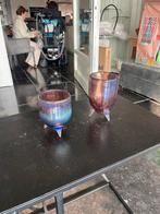 Set van 2 Dutz vazen, Overige kleuren, Ophalen of Verzenden, Minder dan 50 cm, Glas