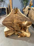 SUAR HOUT I BOOMSTAM TAFEL I EETTAFEL I OP MAAT GEMAAKT I, Eikenhout, Ophalen of Verzenden, 75 cm of meer, Rechthoekig