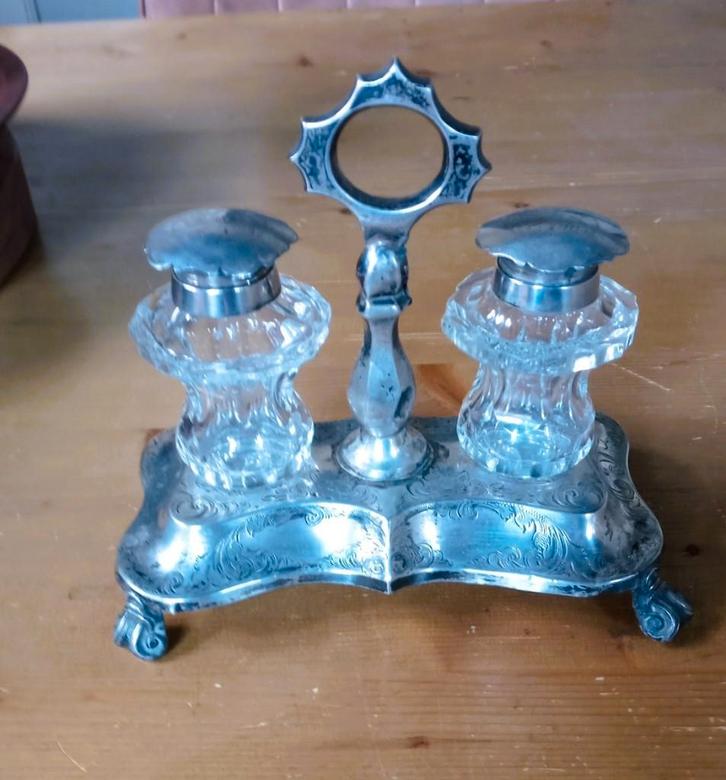 Antiek zilveren peper en zout stel, Antiek en Kunst, Antiek | Goud en Zilver, Zilver, Ophalen of Verzenden