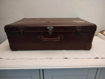 K419 VINTAGE jaren 40 koffer VULCANFIBER zeer fraai beschikbaar voor biedingen