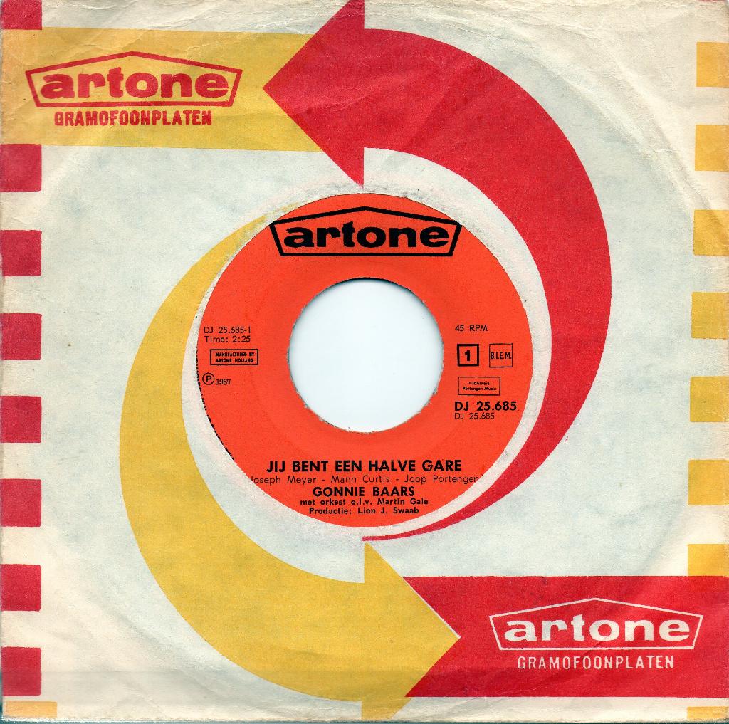 Gonnie Baars - Jij bent een halve gare / Koppie-koppie, Cd's en Dvd's, Verzenden, Gebruikt, 7 inch, Nederlandstalig
